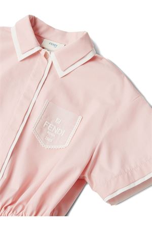 Abito baloon in popeline rosa FENDI KIDS | JFB865AEXZF1UL9